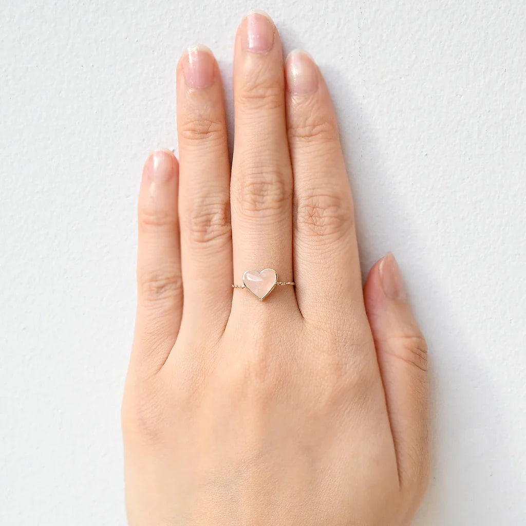 Wellness Heart チェーンリング　サイズフリー【K10YG】